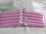 Satin Coat Hangers Pack 5 Lilac